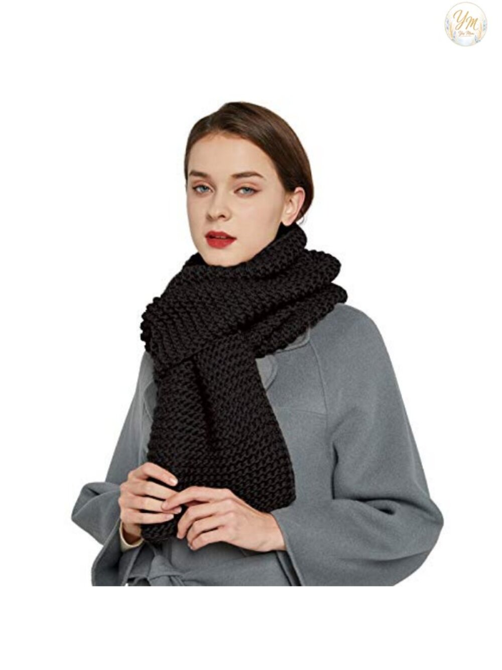 Chunky Knit Winter Scarf Acrylic Wool Warm Thick Long Wrap Men Women Outdoor